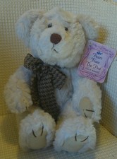 Russ Bears From The Past White Jointed Teddy With Tags Byron Soft Plush Toy