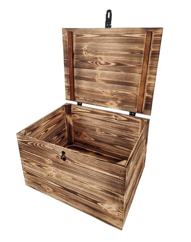 Wooden crate with lid - with, lid,