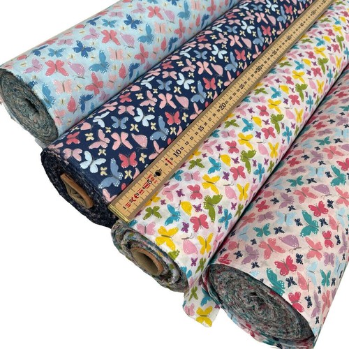 Colourful butterfly polycotton - butterfly,