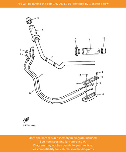 Yamaha handlebar 1fk - yamaha, 1fk-26111-10