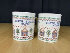 Vintage pair of Kiln Craft Home Sweet Home mugs