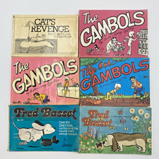 The Gambols Books x 3 - Fred Basset Books x 2 & Cat's Revenge                 W9