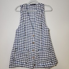 Zara Vest Women's Medium Blue
