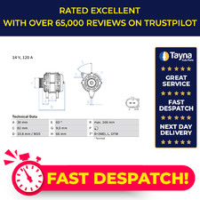 Alternator fits AUDI A4 B6, B7