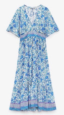 ZARA FLORAL PRINT MIDI DRESS