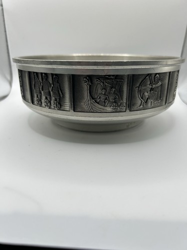 1960 pewter bowl konge - bowl,