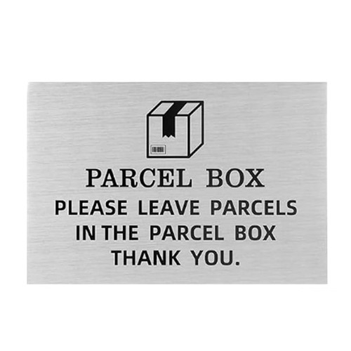 Parcel box sign 15cm 10cm - sign,, 15cm×10cm