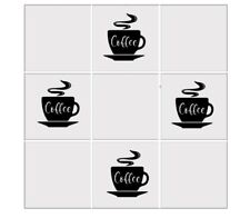 Coffee Vinyl Wall Tile Decals Bathroom/Kitchen Home Deco Transfer Stickers craft