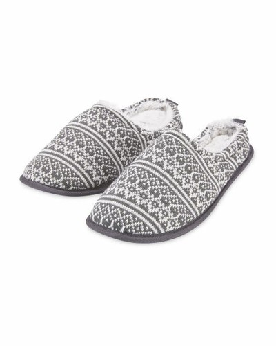 Men grey mule slippers - mule,