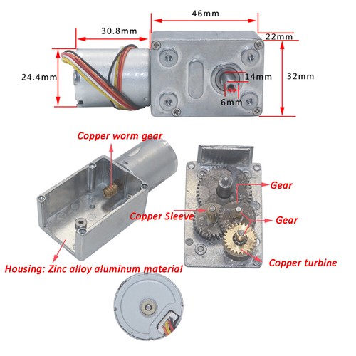 Jgy2430 12v 24v gearbox - dc,