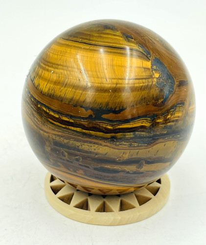 Yellow tiger eye sphere - yellow, tiger's