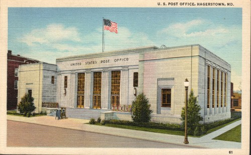 Usps post office building - post,