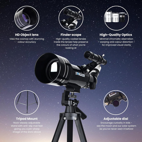 70mm refractor telescope - refractor, for