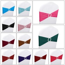 Spandex Sashes Chair Cover Band With Round Buckle Wedding Decoration Event Decor
