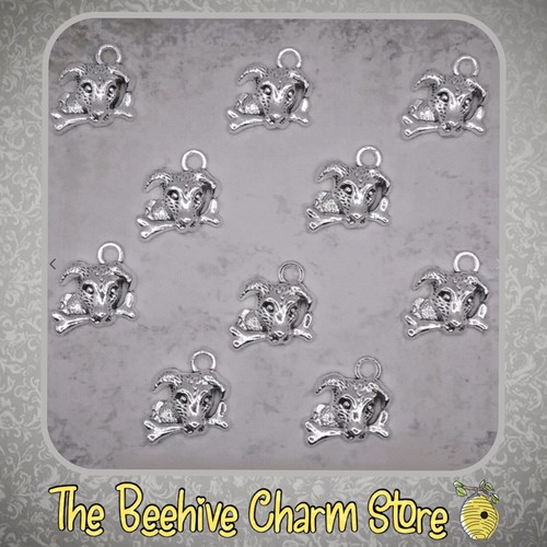 Dog bone charm - &,