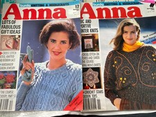 2 Anna Magazines Christmas Designs Knitting, Crochet, Tatting, Embroidery Patts.