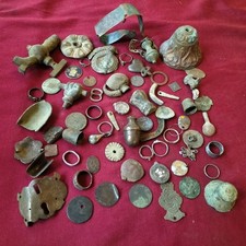 Lot Medieval & Later Bronze Artifact Metal Detecting Finds,Unchecked Collection 