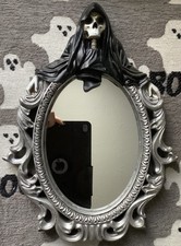 TKMaxx Halloween Grim Reaper Skull Ornate Gothic Spooky Small Wall Mirror
