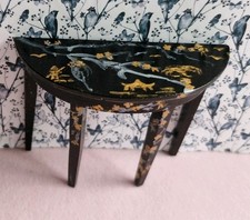 chinoiserie Hand painted  Side Table 1.12th Dolls House Furniture 