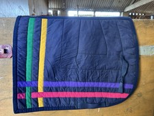 Navy Patterned Nagrags Saddle Pad Cob/pony