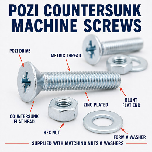 Bolts nuts washers - m3, m4
