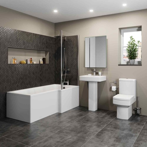 Bathroom suite shaped - l,