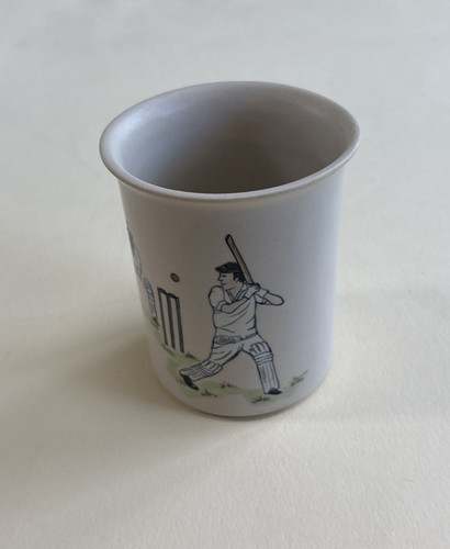 Cricket beaker pen pot - or, hand
