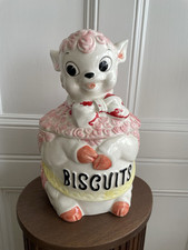 Vintage 1950s Kitsch Lamb Biscuit Cookie Jar – Made in Japan
