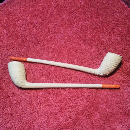 Pair vintage clay pipes - pair, of