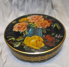 Vintage Black and Gold Floral