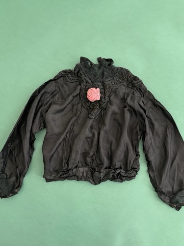 Antique edwardian black silk - black,