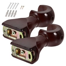 2Pcs Wood Curtain Rod Holder