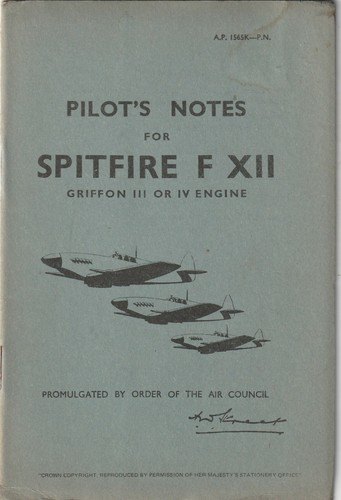 Spitfire xii note pilots - note,