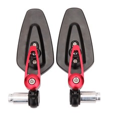 Motorcycle 7/8" 1" CNC Handle Bar End Side Mirrors Pair Universal Motorbike Bike