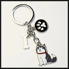 Husky Dog Keyring I Love Dogs