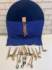 BOBBIN LACE PILLOW WITH LACE BOBBINS AND LACE MAKING PATTERN - CG C94