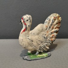 Vintage TURKEY Toy Farm Bird Animal Collectable Miniature SOLID LEAD FIGURE