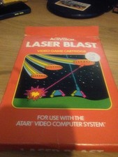 Atari 2600 Laser Blast game cartridge Activision boxed space invaders retro