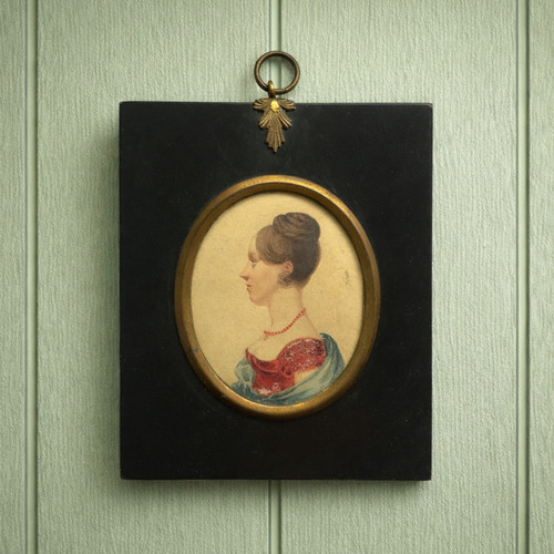 Antique regency portrait - antique,