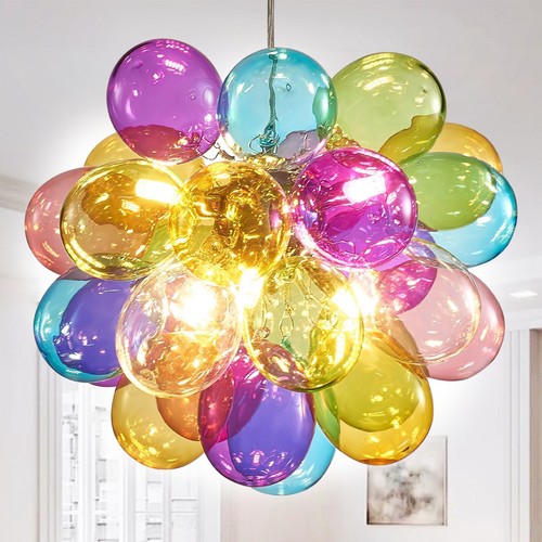 Colorful glass bubble bedroom - glass,
