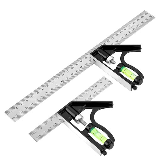 2pc square carpentry metal set - square,