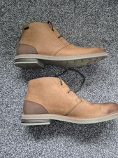 Barbour Mens Leather Redhead Chukka Ankle Boots Size UK 10 in Tan (Light Brown)