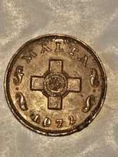 Malta, 1 cent coin, 1972