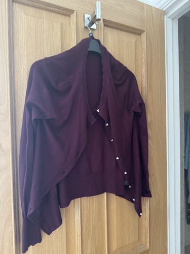 Lipsy burgundy cardigan size - lipsy,