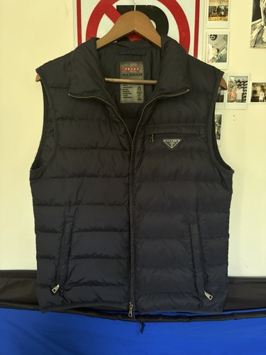Mens prada puffer vest - prada, navy