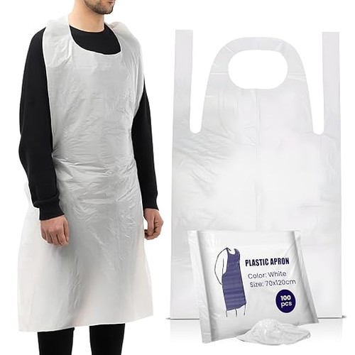Disposable aprons white - aprons, 100