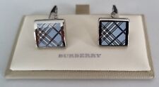 Burberry Blue Nova Check Inlay Cufflinks