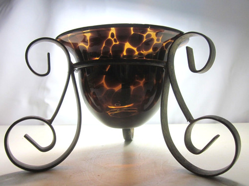 Tri footed antique wrought - tri-footed,