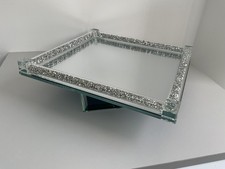 Rotating Mirrored Diamond Crystal Tray