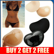 2PC Silicone Gel Bra Pads Push Up Sticky Breast Enhancers Chicken Bikini Fillets